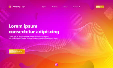 Asbtract background website Landing Page. Template for websites, or apps. Modern design.Blue. Abstract vector styleのイラスト素材