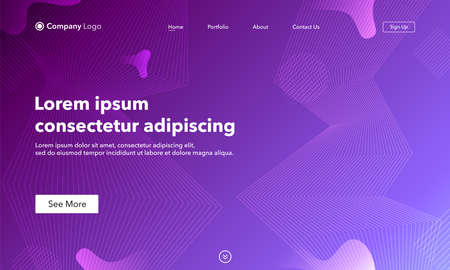 Asbtract background website Landing Page. Template for websites, or apps. Modern design.Blue. Abstract vector styleのイラスト素材