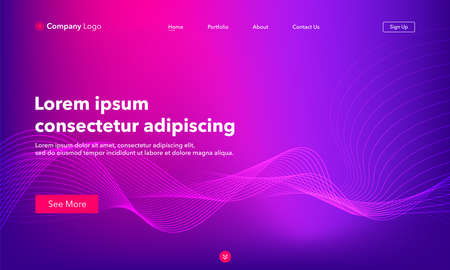 Asbtract background website Landing Page. Template for websites, or apps. Modern design. Abstract vector styleのイラスト素材