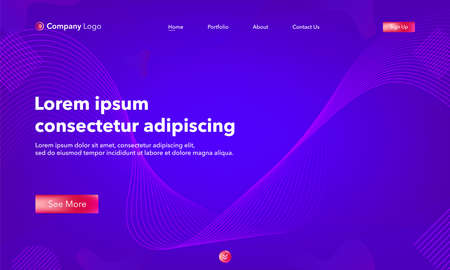 Asbtract background website Landing Page. Template for websites, or apps. Modern design. Abstract vector styleのイラスト素材