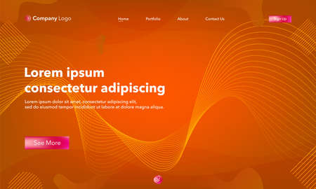 Asbtract background website Landing Page. Template for websites, or apps. Modern design. Abstract vector styleのイラスト素材