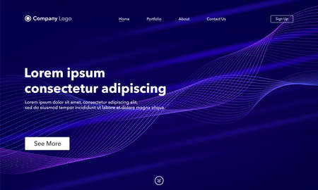 Asbtract background website Landing Page. Template for websites, or apps. Modern design. Abstract vector styleのイラスト素材