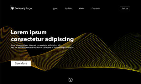 Asbtract background website Landing Page. Template for websites, or apps. Modern design. Abstract vector styleのイラスト素材