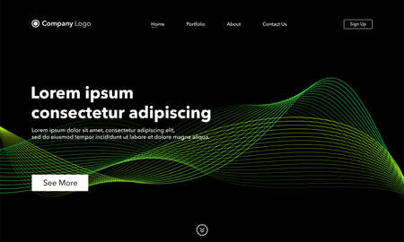 Asbtract background website Landing Page. Template for websites, or apps. Modern design. Abstract vector styleのイラスト素材