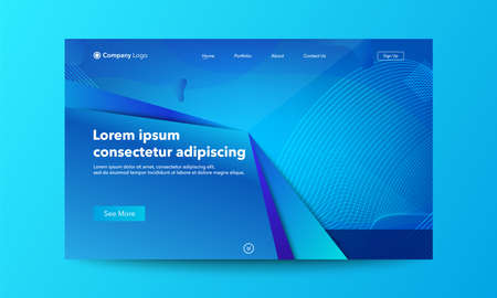 Abstract background website Landing Page. Template for websites, or apps. Modern design. Abstract vector styleのイラスト素材