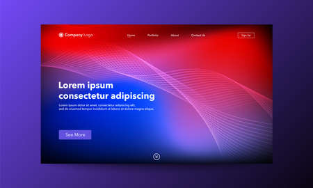 Abstract background website Landing Page. Template for websites, or apps. Modern design. Abstract vector styleのイラスト素材