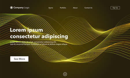 Landing Page. Asbtract background website. Template for websites, or apps. Modern design. Abstract vector style.のイラスト素材