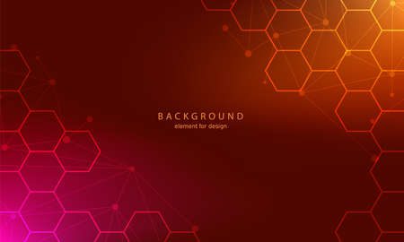 Abstract scientific molecules medical background. Medicine, science, technology, chemistry. Waves flow with a DNA molecules. Vector illustration.のイラスト素材