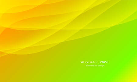 Abstract wave element for design. Green. Digital frequency track equalizer. Stylized line art background. Colorful shiny wave with lines created using blend tool. Curved wavy line, smooth stripe Vector illustrationのイラスト素材