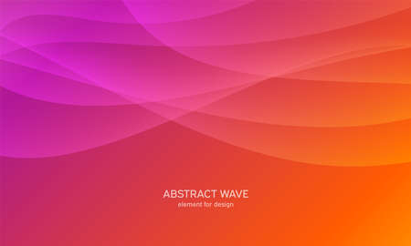 Abstract wave element for design. Pink. Digital frequency track equalizer. Stylized line art background. Colorful shiny wave with lines created using blend tool. Curved wavy line, smooth stripe. Vector illustrationのイラスト素材