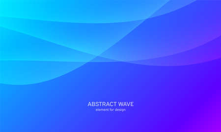 Abstract wave element for design. Blue. Digital frequency track equalizer. Stylized line art background. Colorful shiny wave with lines created using blend tool. Curved wavy line, smooth stripe Vector illustrationのイラスト素材