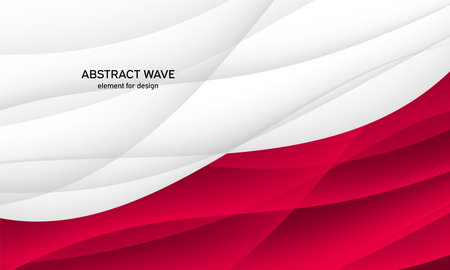 Minimal geometric abstract background. Bright design texture. Dynamic shapes composition. Red. Vector illustrationのイラスト素材