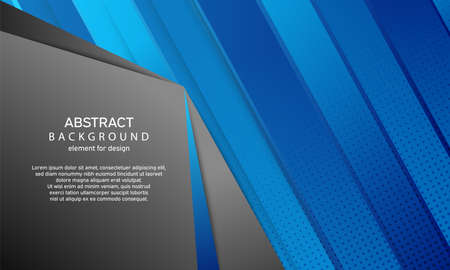 Minimal geometric abstract background. Bright design texture. Dynamic shapes composition. Blue. Vector illustrationのイラスト素材