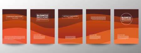 Cover geometric minimal. Set. Vector abstract line pattern for poster design. Set of templates for business brochures. Cool gradients. Graphic pattern for annual album backdropのイラスト素材