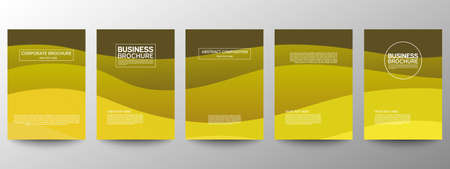 Cover geometric minimal. Set. Vector abstract line pattern for poster design. Set of templates for business brochures. Cool gradients. Graphic pattern for annual album backdropのイラスト素材