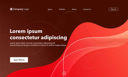 Landing Page. Asbtract background website. Template for websites, or apps. Modern design. Abstract vector style.のイラスト素材