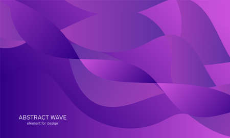 Wave abstract background. Colorful shiny wave with lines. Curved wavy line, smooth stripe. Vector illustration.のイラスト素材
