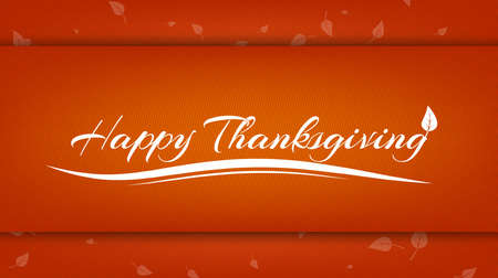 Happy Thanksgiving Day. Typography poster and greeting cards. Celebration text with leaves. Inscription, lettering, template, banner. Vector illustrationのイラスト素材