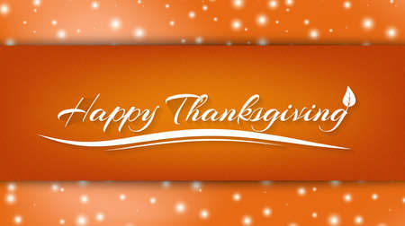 Happy Thanksgiving Day. Typography poster and greeting cards. Celebration text with leaves. Inscription, lettering, template, banner. Vector illustrationのイラスト素材