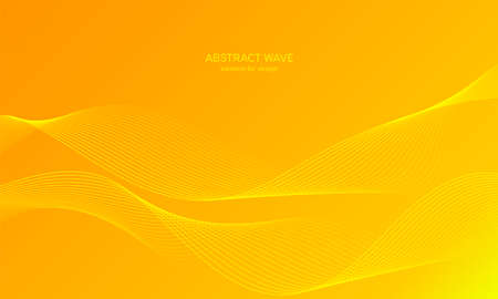 Abstract wave element for design. Digital frequency track equalizer. Stylized line art background. Colorful shiny wave with lines created using blend tool. Curved wavy line, smooth stripe Vector.のイラスト素材