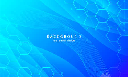 Abstract scientific molecules medical background. Medicine, science, technology, chemistry. Waves flow with a DNA molecules. vector illustration.のイラスト素材