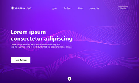 Landing page. Abstract background website. Template for websites, or apps. modern design. abstract vector style.のイラスト素材