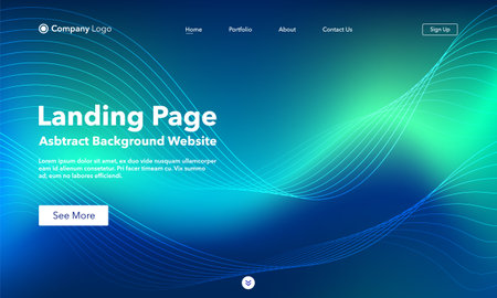 landing page. Abstract background website. Template for websites, or apps. modern design.のイラスト素材