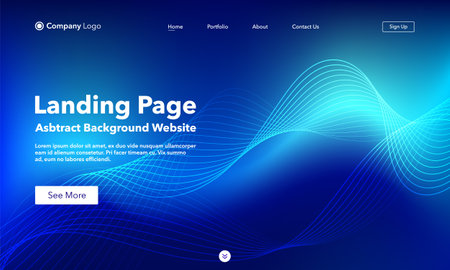 Landing page. Abstract background website. Template for websites, or apps. modern design. abstract vector style.のイラスト素材