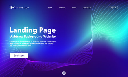 Landing page. Abstract background website. Template for websites, or apps. modern design. abstract vector style.のイラスト素材