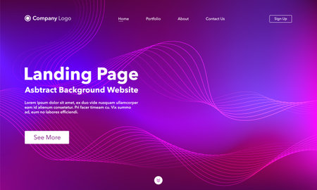 Landing page. Abstract background website. Template for websites, or apps. modern design. abstract vector style.のイラスト素材