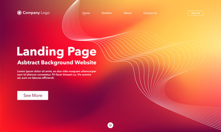 landing page. Abstract background website. Template for websites, or apps. modern design.のイラスト素材
