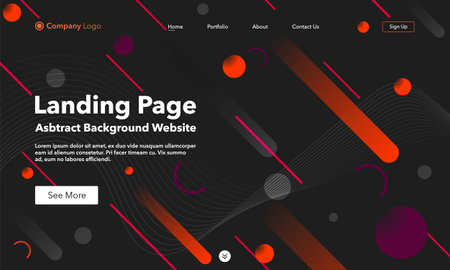 Landing page. Abstract background website. Template for websites, or apps. modern design. abstract vector style.のイラスト素材