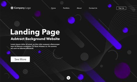 Landing page. Abstract background website. Template for websites, or apps. modern design. abstract vector style.のイラスト素材