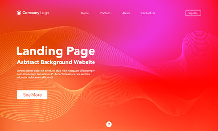 Landing page. Abstract background website. Template for websites, or apps. modern design. abstract vector style.のイラスト素材