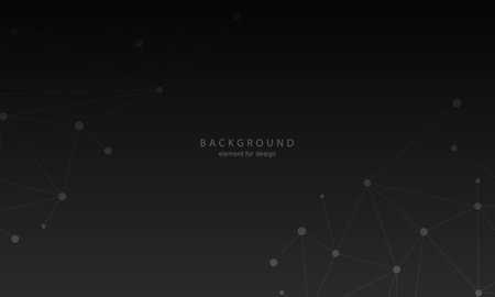 Abstract black background technology connection. Low poly, Molecule And Communication Background. connection structure. vector science background. polygonal.のイラスト素材