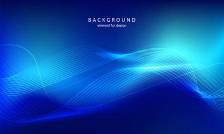 abstract wave background. element for design. Digital frequency track equalizer. Stylized line art. Colorful shiny wave with lines created using blend tool. Curved wavy line smooth stripe Vector illustration.のイラスト素材