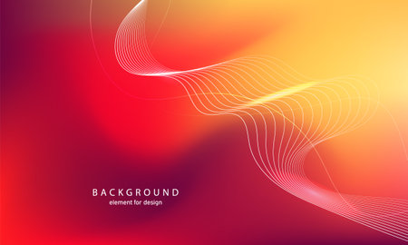 abstract wave background. element for design. Digital frequency track equalizer. Stylized line art. Colorful shiny wave with lines created using blend tool. Curved wavy line smooth stripe Vector illustration.のイラスト素材