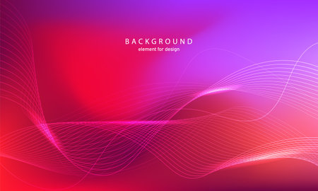 abstract wave background. element for design. Digital frequency track equalizer. Stylized line art. Colorful shiny wave with lines created using blend tool. Curved wavy line smooth stripe Vector illustration.のイラスト素材