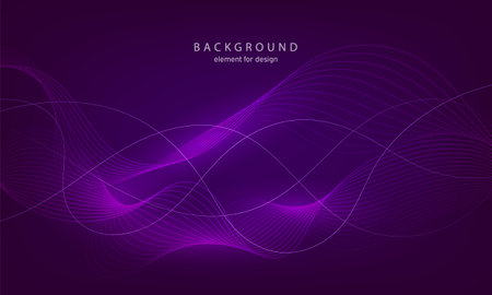 abstract wave background. element for design. Digital frequency track equalizer. Stylized line art. Colorful shiny wave with lines created using blend tool. Curved wavy line smooth stripe Vector illustration.のイラスト素材