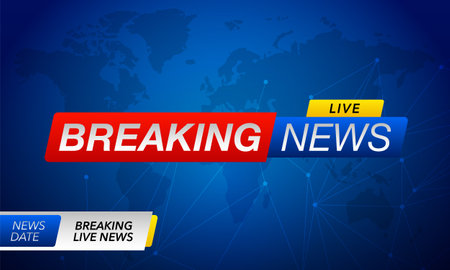 Breaking News on World Map Background. Planet News Background Business Technology. vector illustration template for your designのイラスト素材