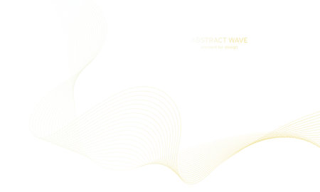 Abstract colorful wave element for design. Digital frequency track equalizer. Stylized line art background.Vector illustration.Wave with lines created using blend tool.Curved wavy line,smooth stripeのイラスト素材