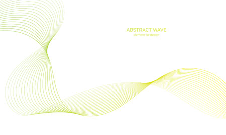 Abstract colorful wave element for design. Digital frequency track equalizer. Stylized line art background.Vector illustration.Wave with lines created using blend tool.Curved wavy line,smooth stripeのイラスト素材