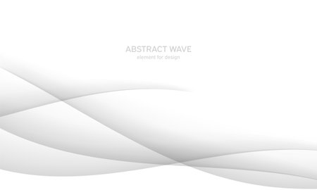 Abstract white background with smooth gray lines, waves. Modern and fashion. Gradient geometric. vector illustrationのイラスト素材
