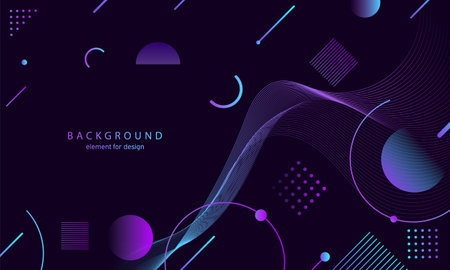abstract gradient background. wave element for design. Digital frequency track equalizer. Stylized line art. Colorful shiny wave with lines created using blend tool. Curved wavy line smooth stripe. vector illustration.のイラスト素材
