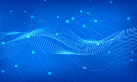 Abstract medical background. Medicine, science, technology connection, chemistry. scientific molecules. connection structure. Molecule and communication. Wave with a DNA molecules.Vector illustration.のイラスト素材