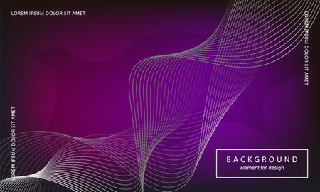 abstract background. Wave element for design poster. Digital frequency track equalizer. Stylized line art. Colorful shiny wave lines created using the blend tool. Curved wavy line smooth stripe.のイラスト素材