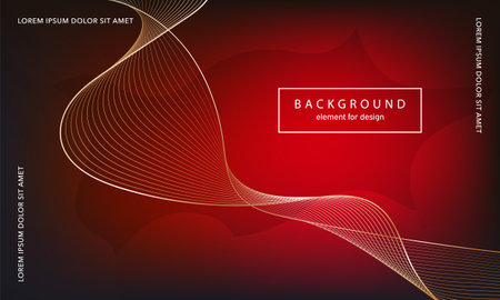 abstract background. Wave element for design poster. Digital frequency track equalizer. Stylized line art. Colorful shiny wave lines created using the blend tool. Curved wavy line smooth stripe.のイラスト素材