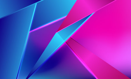 Minimal geometric abstract background. Bright design gradient texture. Dynamic shape composition. blue and pink. vector illustrationのイラスト素材