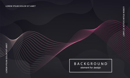 abstract background. Wave element for design poster. Digital frequency track equalizer. Stylized line art. Colorful shiny wave lines created using the blend tool. Curved wavy line smooth stripe. vectorのイラスト素材