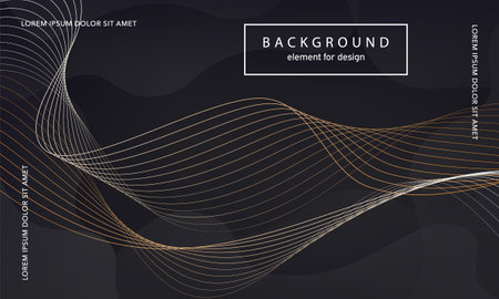 abstract background. Wave element for design poster. Digital frequency track equalizer. Stylized line art. Colorful shiny wave lines created using the blend tool. Curved wavy line smooth stripe. vectorのイラスト素材